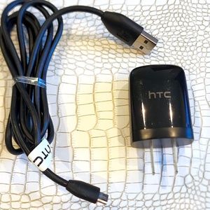 OEM HTC TC U250 Home Wall Travel Portable Charger Adapter with Micro USB Cable.